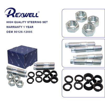 Automóvel durável Hex Lobular 90126-12005 Manual de direção dianteira Bolt Stud Set Kit para Toyota Land Cruiser Pickup FZJ7# 2007